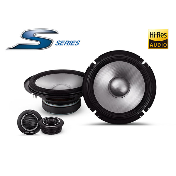 Alpine S2-S65C S-Series 6.5" Component 2-Way Speaker Set