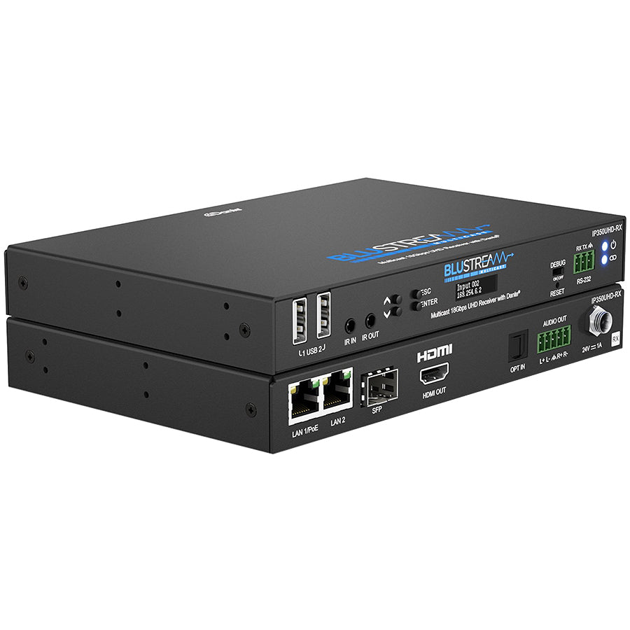 Blustream IP350UHD RX Multicast Video Receiver with Dante® | Sound Group